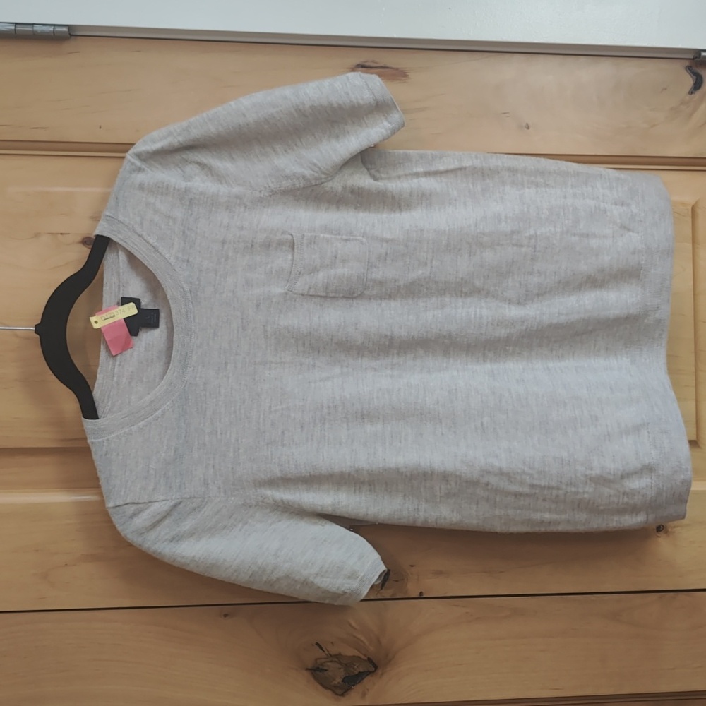 JCrew grey cashmere T-shirt size large